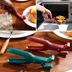 Multi-Purpose Anti-Scald Bowl Holder Clip for Kitchen Hot Meal Bowls. Tongs Gripper Silicone Anti-scalding.