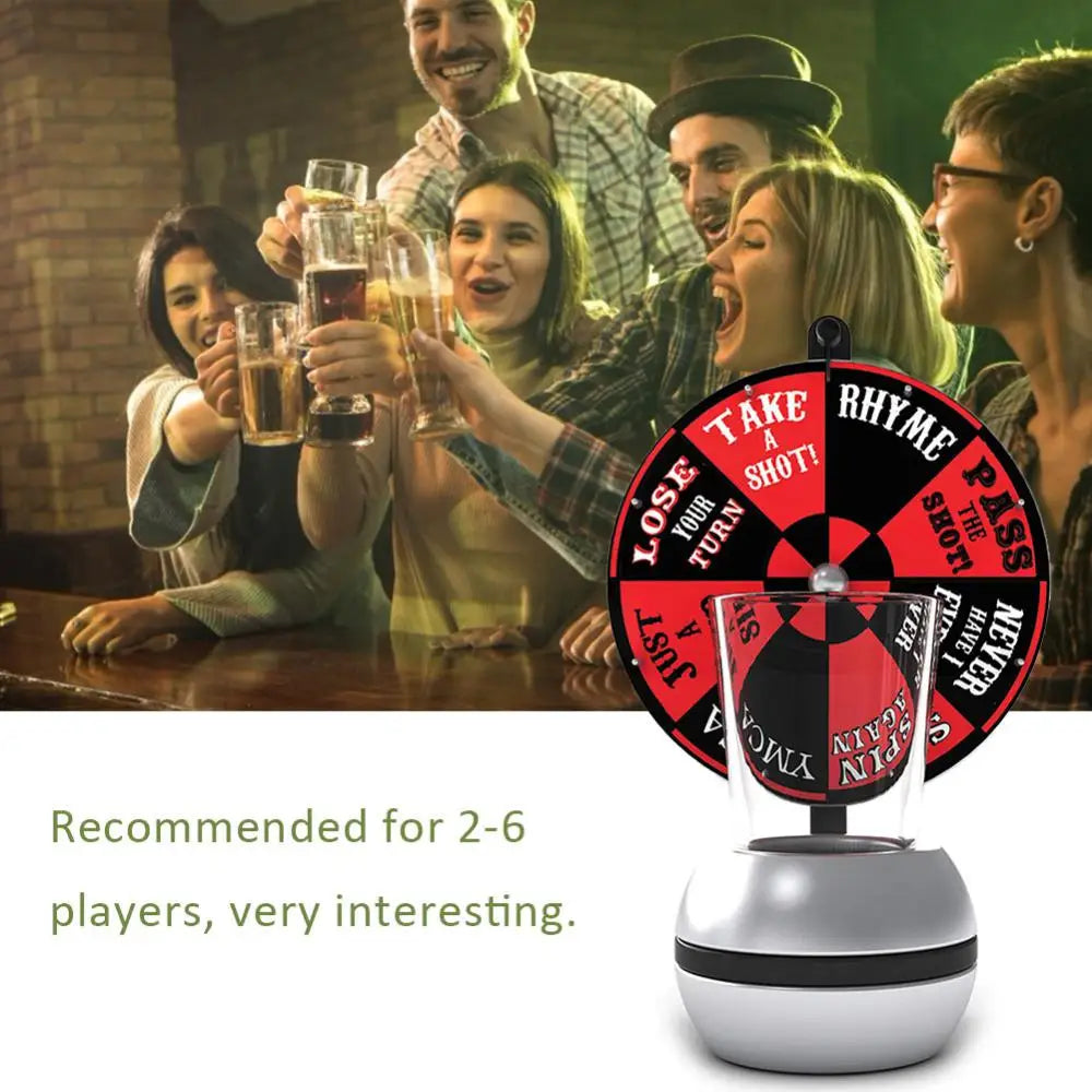 Beer Wine Board Game Pointer Shot Spinner Party Game Glass Cup Kit Spin Drinking Game Table Home Entertainment Bar Tools