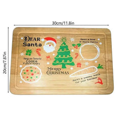 Christmas Cookie Plate Wooden Christmas Cookie Tray Dear Santa Christmas Cookies Plate Christmas Treat Wooden Tray Wood