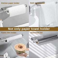 Stainless Steel Paper Towel Holder for  Kitchen No Punch Wall Mount Tissue Towel Roll Self Adhesive