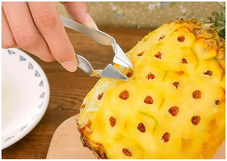 1Pc Pineapple Eye Peeler, Stainless Steel Cutter And Seed Remover Clip.