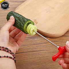 1pc Vegetables Spiral Knife Potato Carrot Cucumber Salad Chopper Easy Spiral Screw Slicer Cutter Spiralizer.