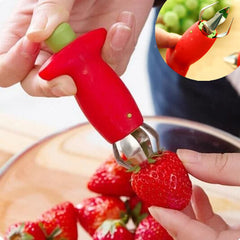 Strawberry Slicer Corer Strawberries Huller Leaf Stem Remover Fruits Cleaning and Cutter.