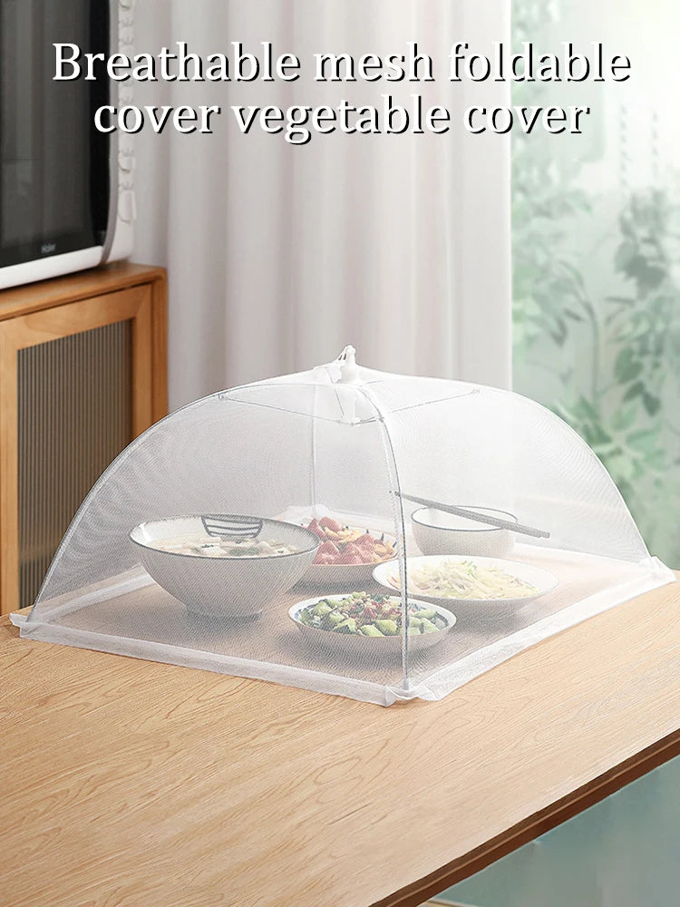 1PC Dining table cover vegetable cover home foldable table cover new dust and fly proof.43cm-16.9in x 43cm-16.9in  x 22cm-8.6in