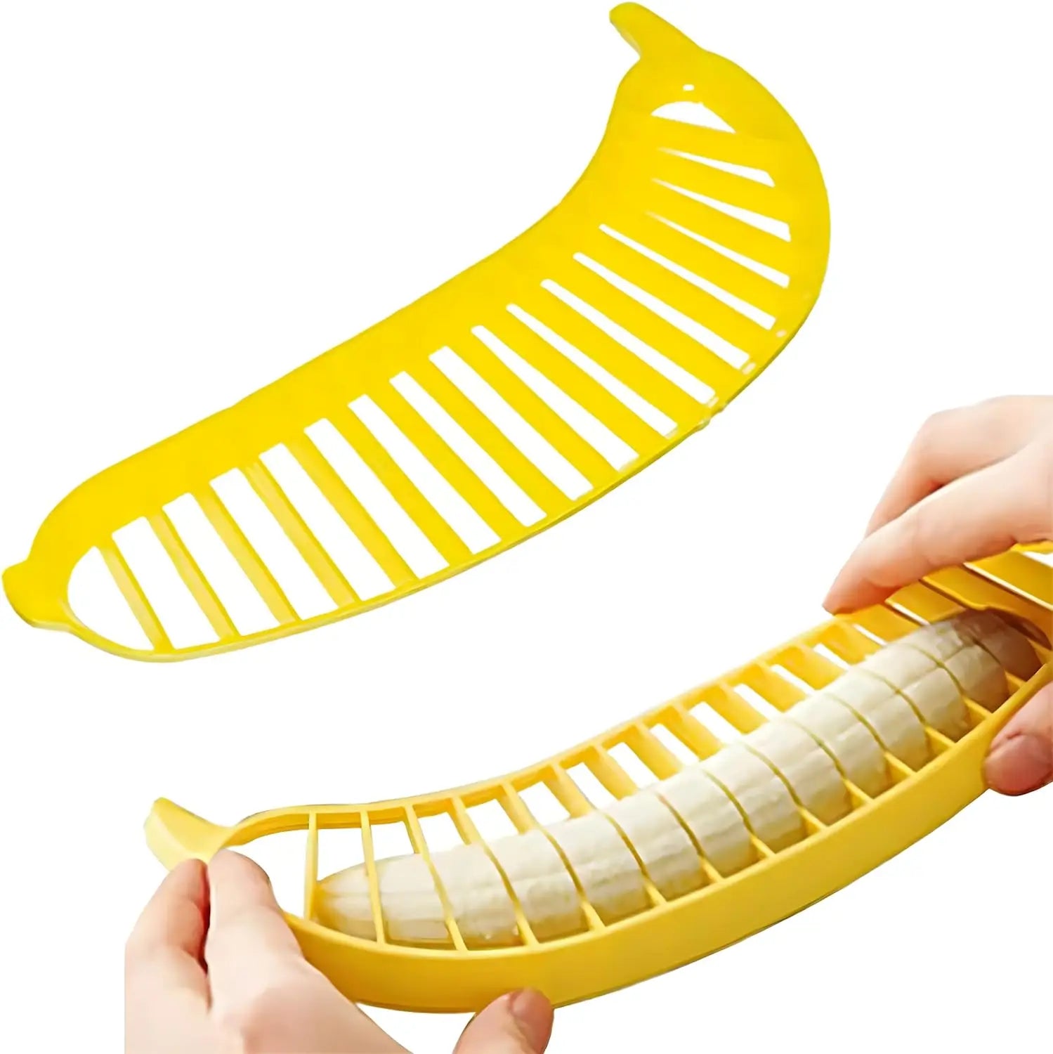 2Pcs Banana Slicer-perfect for fruit salads. Plastic Banana Fruit Slicer, Cutter, Chopper.