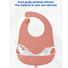 Food Grade Silicone Baby Eating Bibs. Easy to Clean. Silicone Drool Bibs