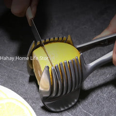 Plastic / Aluminum Handheld Orange, Lemon, Fruit, Tomato and Onion Cutter And Slicer.