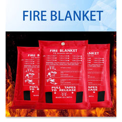 1 Pc Portable Fire Blanket, Fire Flame Retardant Emergency Survival Fire Shelter. Safety Cover. Fire Extinguisher. Reusable Fireproof Mat.