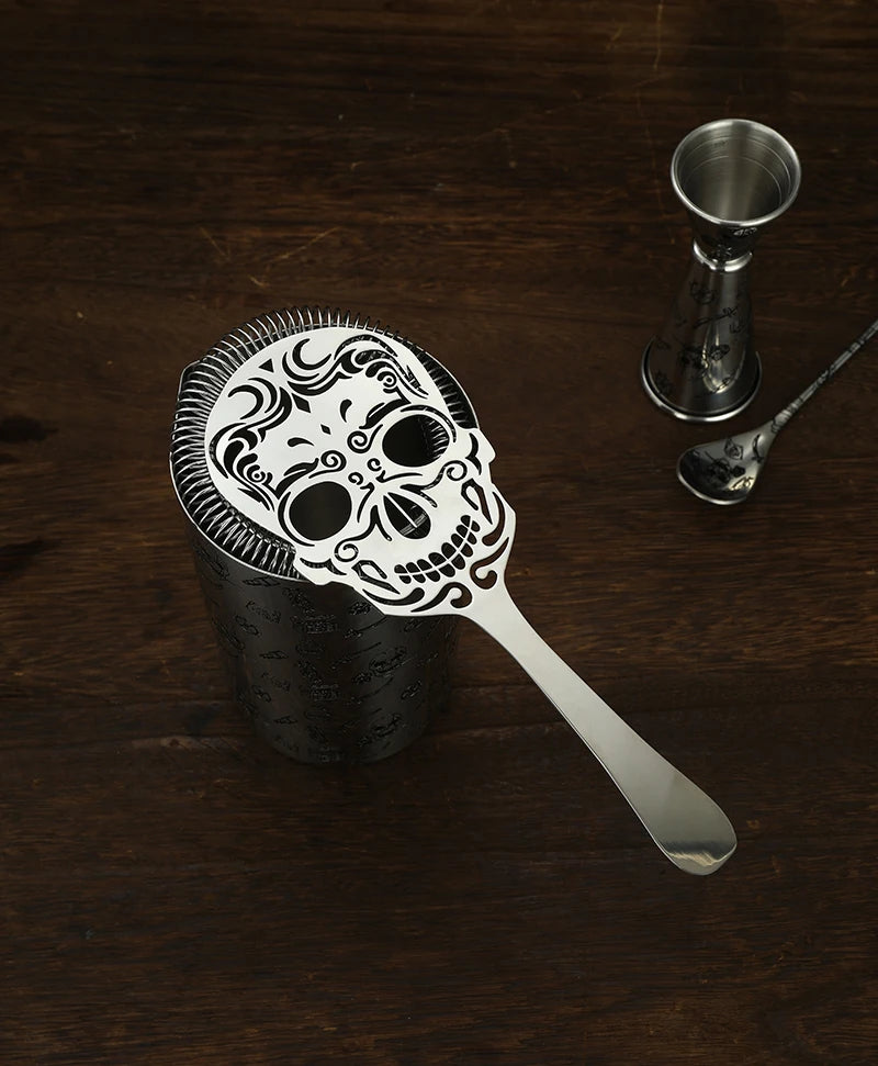 Skull Shape Bar Cocktail Strainer Stainless Steel Bar Tool