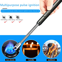 USB 360° Kitchen Candle, Gas Stove, Plasma Pulse Electric Arc Lighter. Outdoor Metal Windproof Igniter.