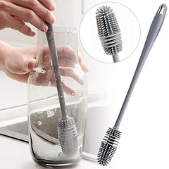 Silicone Bottle Brush Cup Scrubber Glass Cleaner Kitchen Cleaning Tool Useful Things for Home