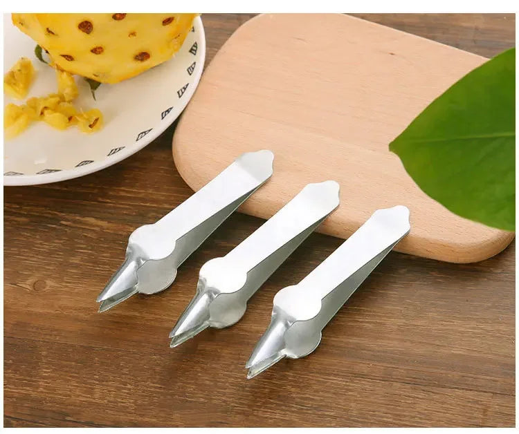 1Pc Pineapple Eye Peeler, Stainless Steel Cutter And Seed Remover Clip.